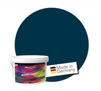 WALLCOVER Peinture murale de qualité supérieure | Bleu: Göteborg | 2.5L = 20m² | Pour les intérieurs à très haut pouvoir couvrant (classe 1) | Finition mate | Fabriquée en Allemagne