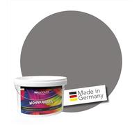 WALLCOVER Peinture murale de qualité supérieure | Gris | 2.5L = 20m² | Pour les intérieurs à très haut pouvoir couvrant (classe 1) | Finition mate | Fabriquée en Allemagne