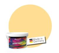 WALLCOVER Peinture murale de qualité supérieure | Jaune | 5L = 40m² | Pour les intérieurs à très haut pouvoir couvrant (classe 1) | Finition mate | Fabriquée en Allemagne