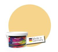 WALLCOVER Peinture murale de qualité supérieure | Jaune Soleil | 5L = 40m² | Pour les intérieurs à très haut pouvoir couvrant (classe 1) | Finition mate | Fabriquée en Allemagne