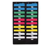 WallDeca - Porte Document Mural A4 (20 Pochettes, avec Étiquettes) - Organisateur Dossier Suspendus pour Rangement Papier Administratif, Trieur Mural pour le Bureau, la Maison et la Salle de Classe