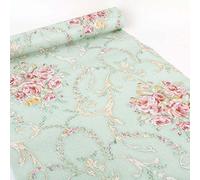Walldecor1 Floral Vintage Contact Papier Autocollant Shelf Liner, Peel et Bâton Fleur Étagère Liner tiroir Sticker Mural 45 x 199,9 cm