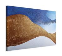 WALLERO Impression sur toile abstraite indienne - Décoration murale moderne et impression d'art - Pour salon, chambre à coucher, cuisine, couloir - 100 x 70 cm