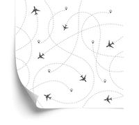 Wallero Papier peint intissé Avions 50×1000 cm