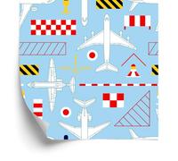 Wallero Papier peint intissé Avions szkicuje 50×1000 cm