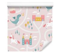 Wallero Papier peint intissé Dragons et licornes avec contes 50×1000 cm