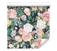 Wallero Papier peint intissé Fleurs et feuilles 50×1000 cm