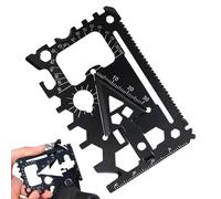 Wallet Tool Cards, Screwdriver Wrench Cutter, 3.15x1.97x0.08 Inches Bottle Opener with Multi Function Design, Metal Tool Card, Outdoor Accessory with Compact Size, Camping Gear for Beer Travel Home