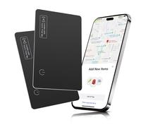 Wallet Tracker Card Smart Tag Traceur Localisateurs d'objets (iOS Uniquement) Compatible avec Find My,Étanche IP68 Pisteur Bluetooth Carte Intelligente pour Repérer Portefeuille,Bagages