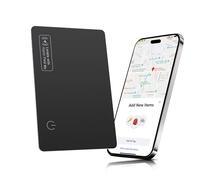 Wallet Tracker Card Smart Tag Traceur Rechargeable Ultra Mince 1.6mm, Compatible avec Find My (iOS Uniquement), Bluetooth Localisateurs d'articles pour Repérer Portefeuille, Bagages