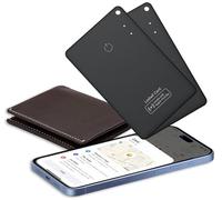 Wallet Tracker Card Ultra Fin Lot de 2, Rechargeable Air Traceur Tag Carte Compatible avec Apple Localiser (iOS Uniquement), Étanche IP68, Localisateur D’Objets pour Portefeuille/Bagages/Sac/Clés
