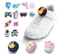 WALLFID Support Compatible avec AirTag 1ère & 2ème Génération (2026) pour Chaussures Enfant - 4 Coques en Silicone avec 16 Motifs Interchangeables, Étui Traceur Discret pour Lacets