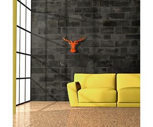 Wallflexi Walplus WCH1107A Crochet Mural en Vinyle Motif cerf Multicolore 43 x 26,5 x 11,8 cm