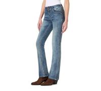 WallFlower Jean Bootcut à Coupe évasée avec Entrejambe Long pour Femme, Vert Clair, 46 Grande Taille Taille Courte