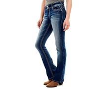WallFlower Luscious Curvy Bootcut Mid-Rise Insta Stretch Juniors Jeans (Standard and Plus), Jenna, 39 Femme