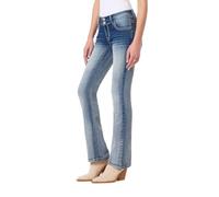 WallFlower Women's Luscious Curvy Bootcut Mid-Rise Insta Stretch Juniors Jeans (Standard and Plus), Camille, 18 Plus Long