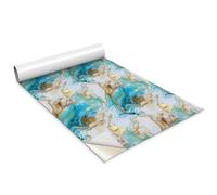 Wallfluent 100x50 cm Autocollant pour Cuisine le Salon et Chambre pour Meuble Sticker Décoratif Adhesif Papier Peint Rouleau - Marbre bleu