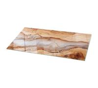 Wallfluent Plaque Décorative 100x50 cm Résistance aux Taches Surface Lisse Plaque de Sécurité Outils D'installation Nettoyage Facile Imperméable Durable Bords Polis - Bois Naturel avec résine