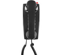 Wallfon Cable : Téléphone Mural Filaire Vintage 70, Compatible Lignes Fixes, Box Et Routeurs, Noir