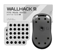 Wallhack Patins PTFE Dot | Patins universels Gaming pour Souris | Glisse Ultra-Fluide sur Tapis Tissu & Verre | Contrôle et Vitesse Personnalisables | Application Rapide & Simple | Noir 7x7mm