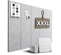 WALLHERO Lot de 15 tableaux d'affichage en liège pour murs, 150 x 91,4 cm, grand tableau d'affichage en feutre pour bureau, protection murale pour cible de fléchettes, tableaux en liège, carreaux en