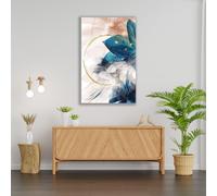 Wallity, 0508 - 72 x 46, Peinture décorative en verre trempé, Multicolore, 100 % verre trempé, 46 x 72 cm