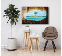 Wallity, 0549 - 72 x 46, Peinture décorative en verre trempé, Multicolore, 100 % verre trempé, 46 x 72 cm