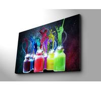 Wallity, 70100C- HRZ5204, Coloré, Tableaux sur toile, 70 x 100 cm, 100% suédine -toile