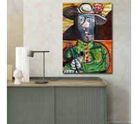 Wallity, 70100FAMOUSART- CVT1580, Multicolore, tableaux sur toile, 70 x 100 cm, 100% suédine -toile