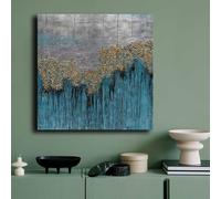 Wallity, 7070GSC-009, Peinture décorative sur toile, Multicolore, 100 % PEINTURE, 70 x 70 cm