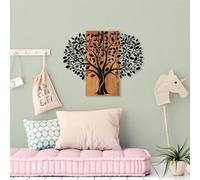 Wallity Accessoire mural élégant et décoratif en bois, 58 x 73 cm, 100% bois et métal, noyer et noir, design unique, parfait pour la décoration intérieure, 3,85 kg