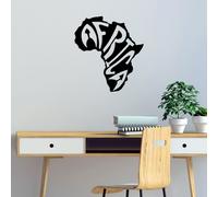 Wallity, Africa- TNL3113, Noir, Autres décorations pour la maison, 64 x 70 cm, 100% métal (épaisseur : 1