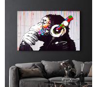Wallity, CAM-3091 - 46 x 72, Peinture décorative en verre trempé, Multicolore, 100 % verre trempé, 46 x 72 cm