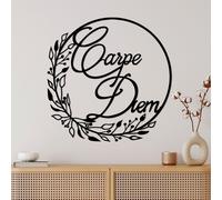 Wallity, Carpe Diem 1, Accessoire mural décoratif en métal, noir, 100 % METAL, 56 x 56 cm