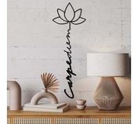 Wallity, Carpe Diem 4, accessoire mural décoratif en métal, noir, 100 % METAL, 21 x 60 cm