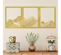 Wallity, Colline-2, accessoire mural décoratif en métal, or, 100 % METAL, 38 x 49 cm