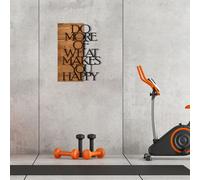 Wallity, Do More Of What Makes You Happy, décoration murale, noir, bois, 42 x 58 cm