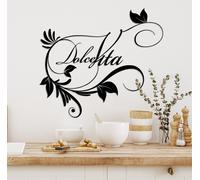 Wallity, Dolce Vita 3, accessoire mural décoratif en métal, noir, 100 % METAL, 56 x 48 cm