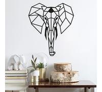 Wallity, Elephant- TNL1171, noir, autres décorations pour la maison, 45 x 52 cm, 100% métal (épaisseur : 1