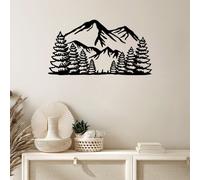 Wallity, Ergan- SKL2529, Noir, Autres décorations pour la maison, 70 x 37 cm, 100% métal (épaisseur : 1