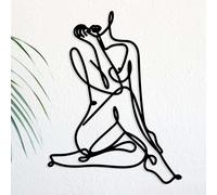 Wallity, Eve, accessoire mural décoratif en métal, 100 % METAL (épaisseur : 1,2 mm), noir, 39 x 50 cm