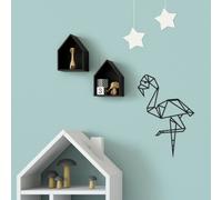 Wallity, Flamingo- TNL1162, Noir, Autres décorations pour la maison, 31 x 50 cm, 100% métal (épaisseur : 1
