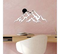 Wallity, Full Mount And Mountain - 6, Accessoire mural décoratif en métal, 100 % METAL, noir, 59 x 25 cm