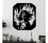 Wallity, Gaza, accessoire mural décoratif en métal, noir, 100 % METAL, 56 x 47 cm