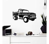 Wallity, GMC Truck 1962, Accessoire mural décoratif en métal, noir, 100 % METAL, 60 x 35 cm
