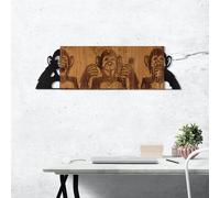 Wallity, I didn't see I didn't hear I don't know, Décoration murale, noir, métal, 82 x 58 cm