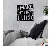 Wallity, I Make My Own Luck, Accessoire mural décoratif en métal, noir, 100 % METAL, 50 x 50 cm