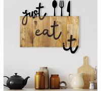 Wallity, Just Eat It, décoration murale, noyer, métal, 58 x 52 x 3 cm