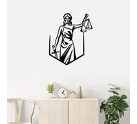 Wallity, Justice, accessoire mural décoratif en métal, 100 % METAL, noir, 65 x 75 cm