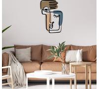 Wallity, Kubizm 24, accessoire mural décoratif en métal, METAL, multicolore, 38 x 55 cm